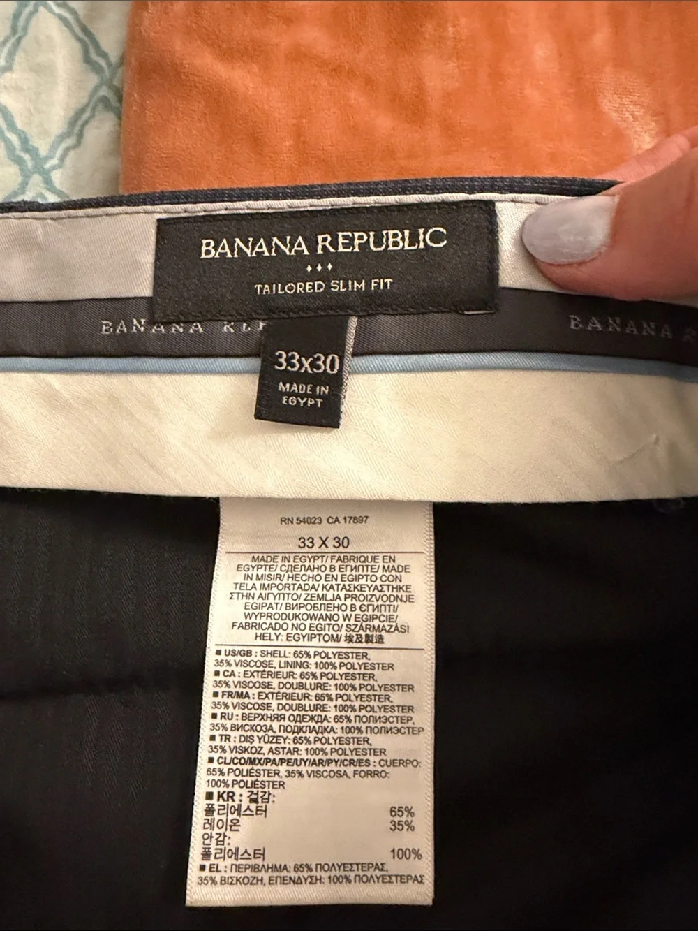 Banana Republic Gray Windowpane Men's Suit Blazer and Pants set
